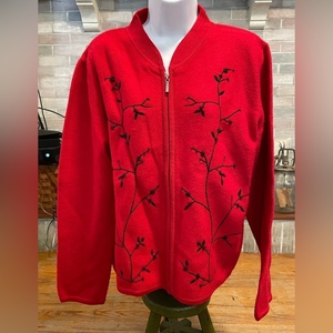 Wool‎ sweater Natural Impressions Red size Large